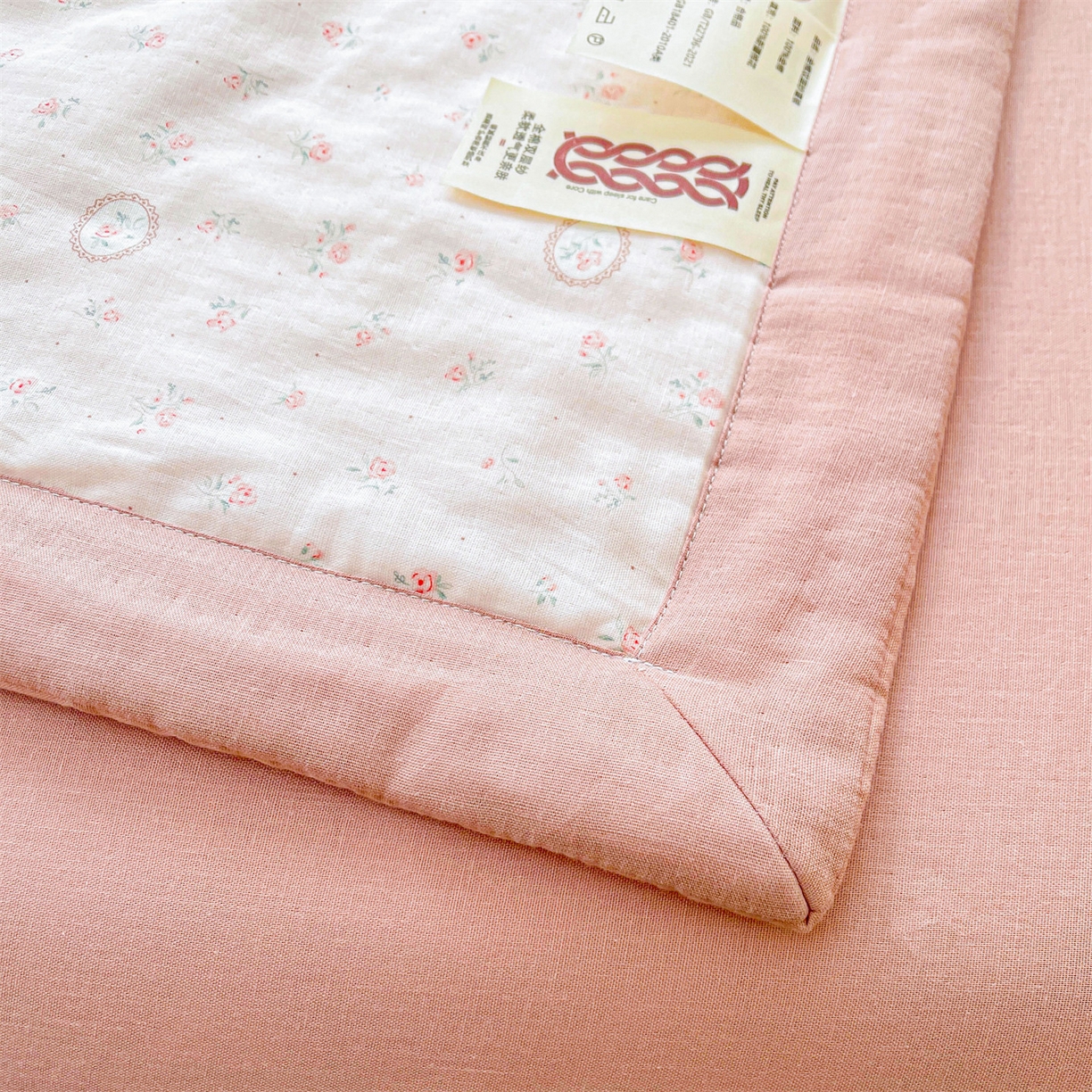 91家纺网 家纺一手货源 找家纺 梵蒂莎 2026新款全棉双层纱夏被四件套100%棉花夏凉被里外纯棉被子被芯（需要买家秀，加微信） 雅蓝缕