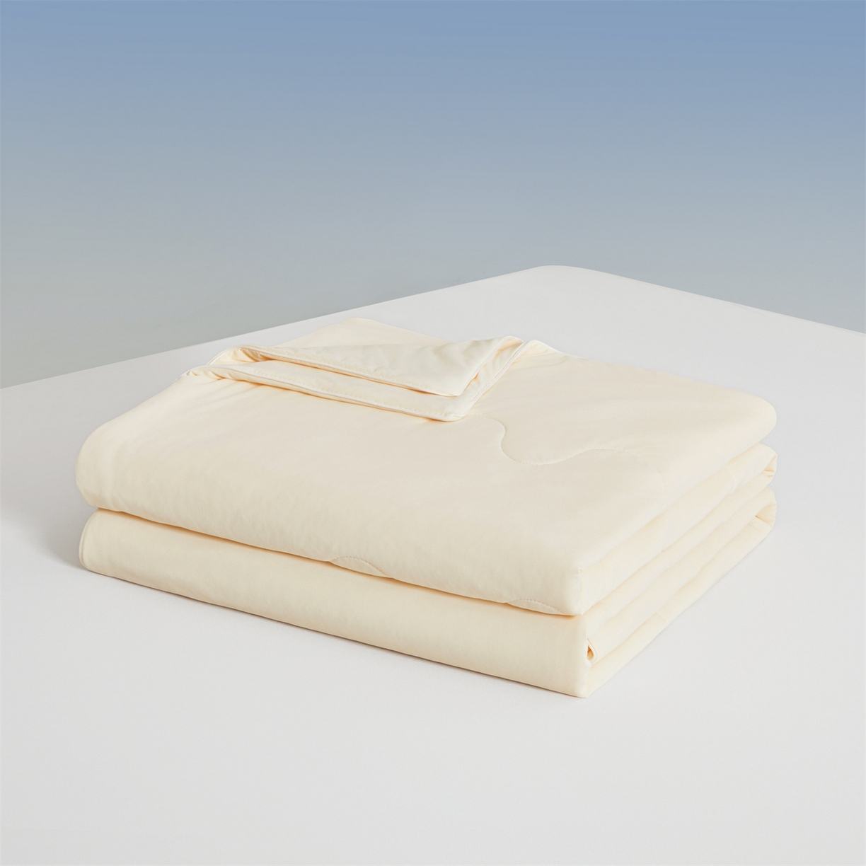 91家纺网 家纺一手货源 找家纺 小禹仔家纺 2026新款氨纶凉感印花夏被 米色