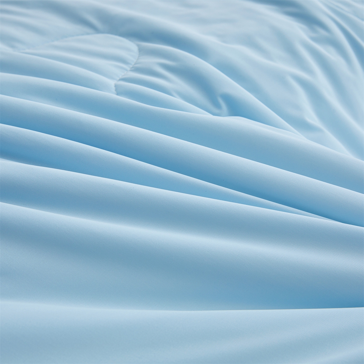 91家纺网 家纺一手货源 找家纺 小禹仔家纺 2026新款氨纶凉感印花夏被 天空蓝