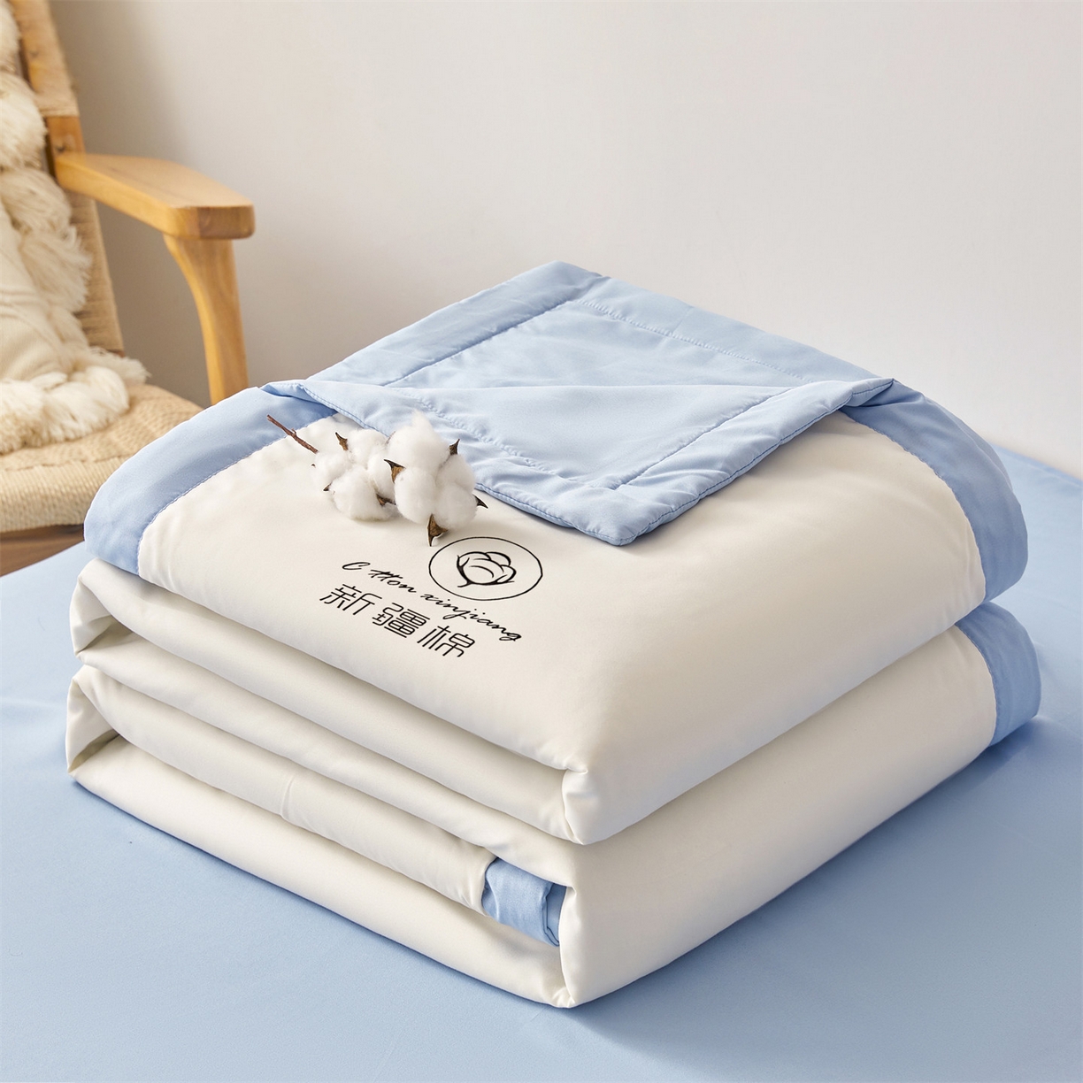 91家纺网 家纺一手货源 找家纺 （总）梵蒂莎 【地板价】2026新品水洗棉新疆棉花夏被纯色夏被格子小清新空调被被子被芯（需要买家秀，加微信）