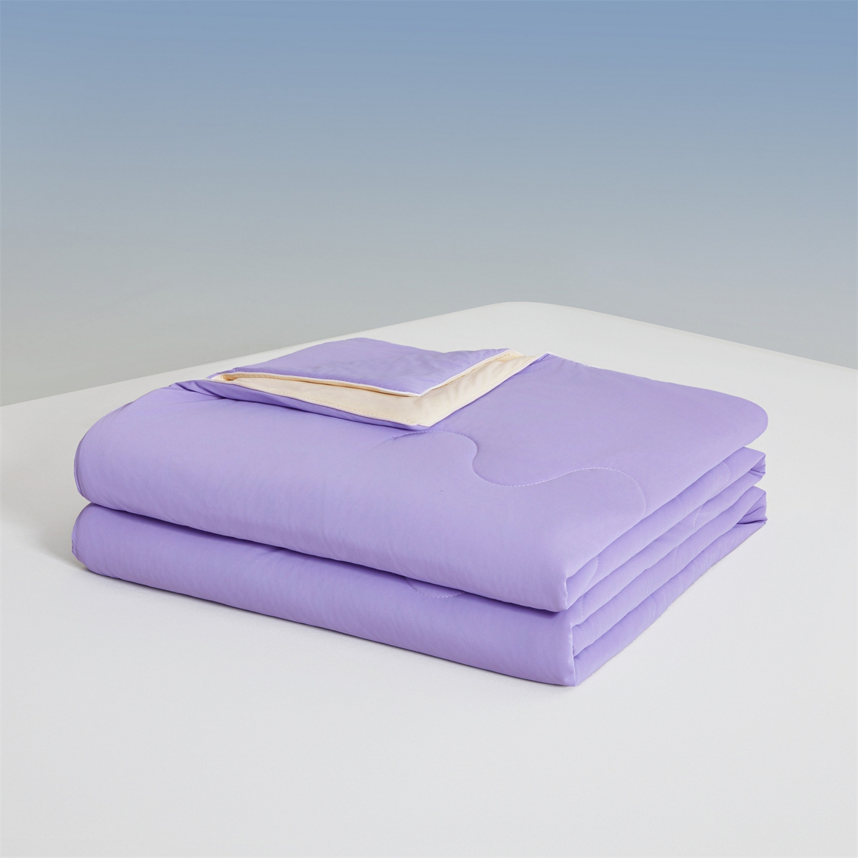 91家纺网 家纺一手货源 找家纺 小禹仔家纺 2026新款氨纶凉感印花夏被 优雅紫