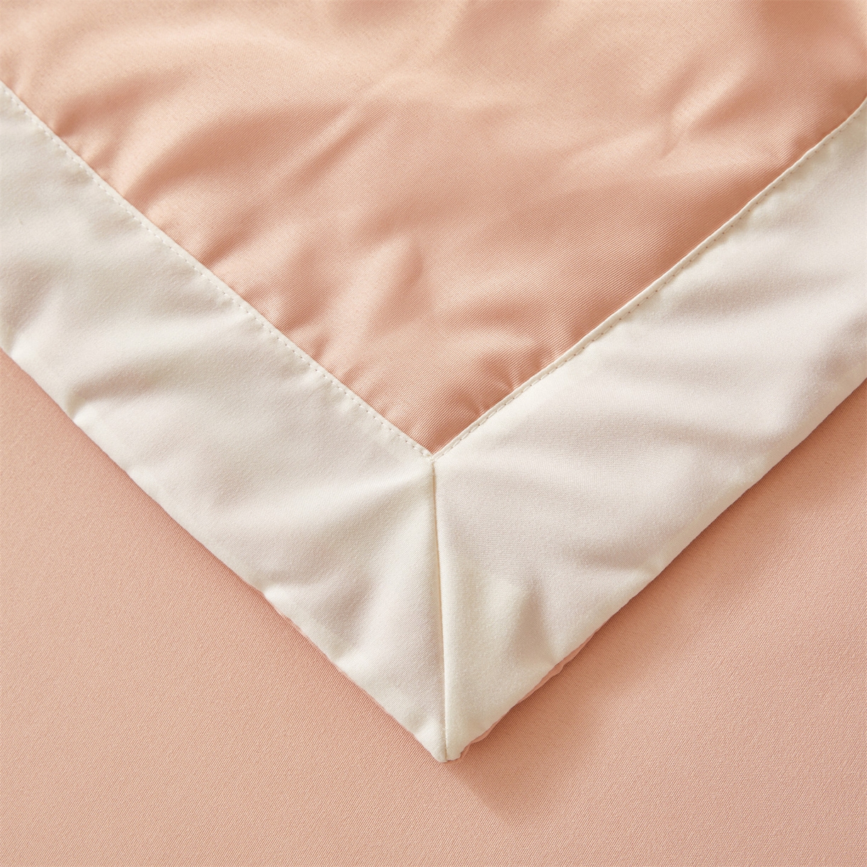 91家纺网 家纺一手货源 找家纺 梵蒂莎 【地板价】2026新品水洗棉新疆棉花夏被纯色夏被格子小清新空调被被子被芯（需要买家秀，加微信） 粉玉-白边