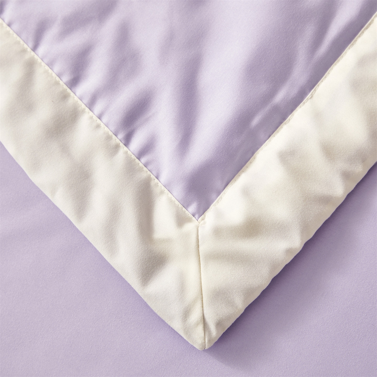 91家纺网 家纺一手货源 找家纺 梵蒂莎 【地板价】2026新品水洗棉新疆棉花夏被纯色夏被格子小清新空调被被子被芯（需要买家秀，加微信） 紫色-白边