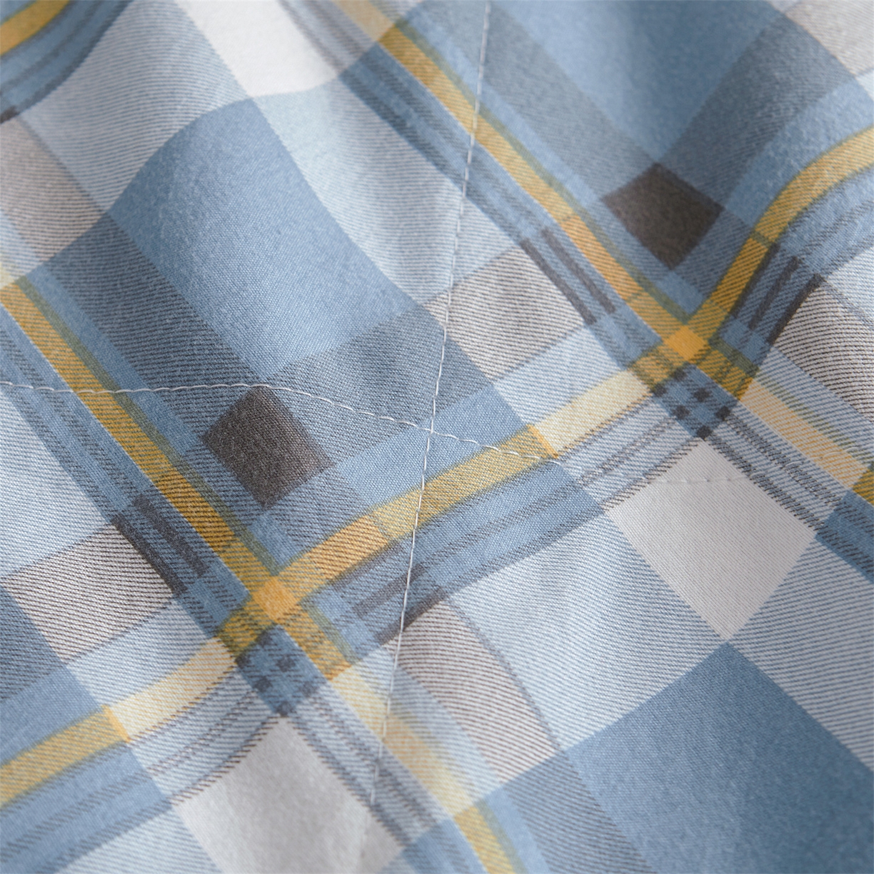 91家纺网 家纺一手货源 找家纺 梵蒂莎 【地板价】2026新品水洗棉新疆棉花夏被无印风夏被格子空调被被子被芯（需要买家秀，加微信） 雅致格-蓝