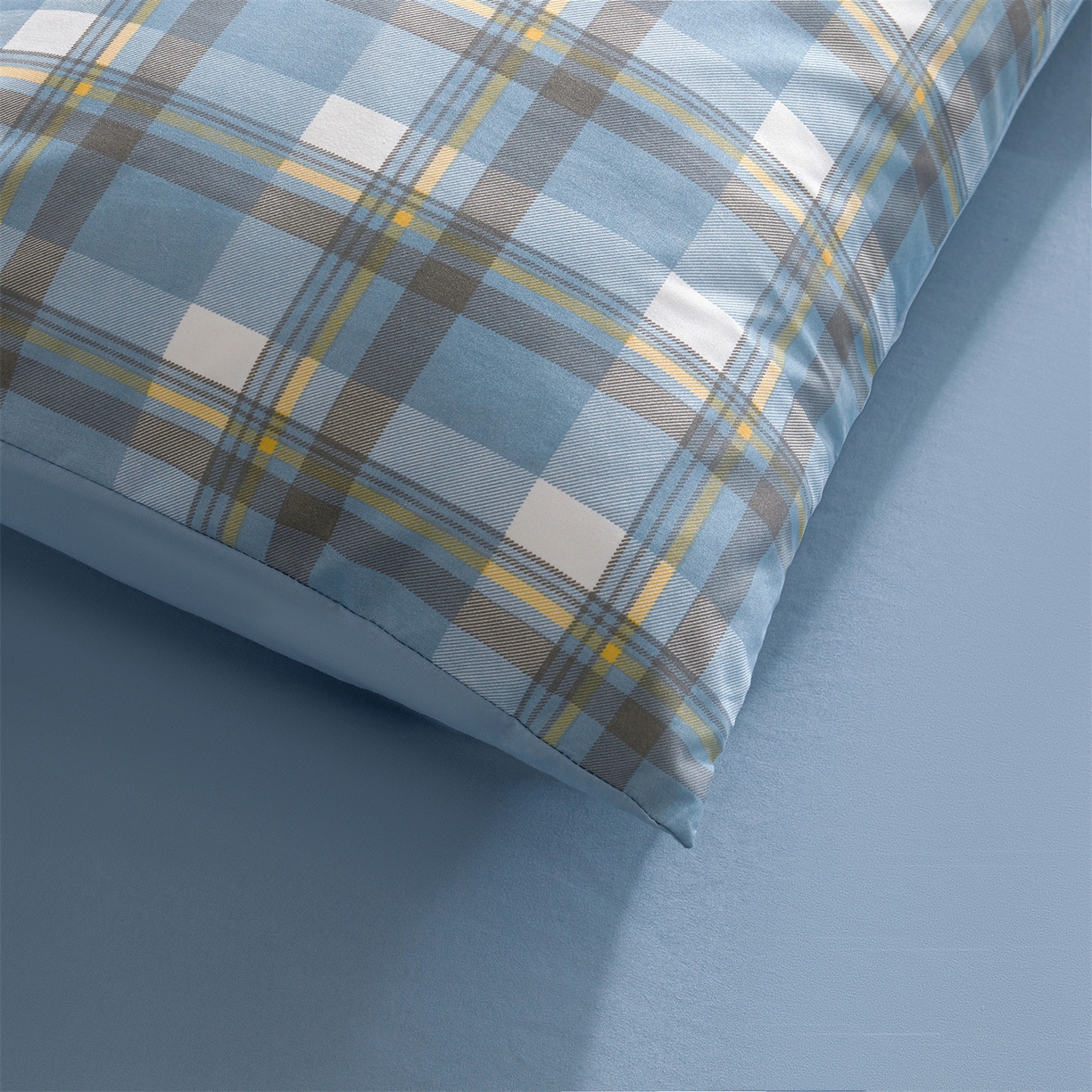 91家纺网 家纺一手货源 找家纺 梵蒂莎 【地板价】2026新品水洗棉新疆棉花夏被无印风夏被格子空调被被子被芯（需要买家秀，加微信） 雅致格-蓝