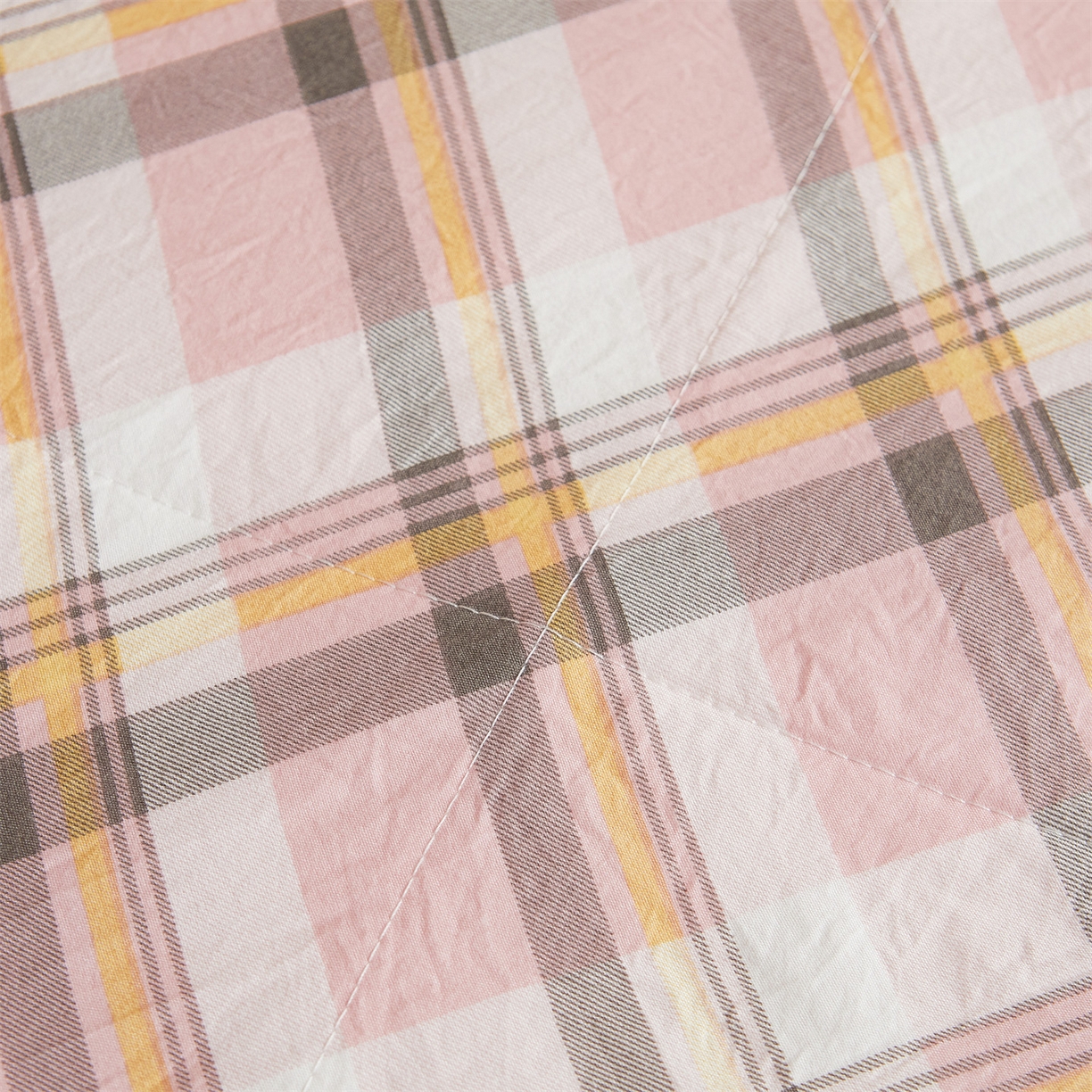 91家纺网 家纺一手货源 找家纺 梵蒂莎 【地板价】2026新品水洗棉新疆棉花夏被无印风夏被格子空调被被子被芯（需要买家秀，加微信） 雅致格-粉