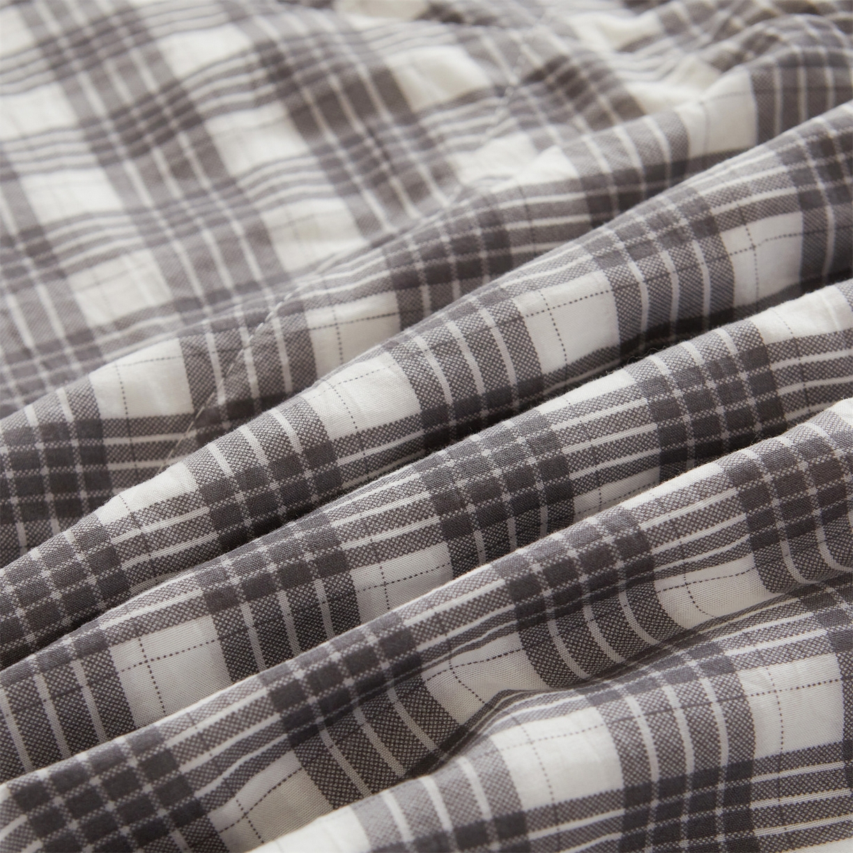 91家纺网 家纺一手货源 找家纺 梵蒂莎 【地板价】2026新品水洗棉新疆棉花夏被无印风夏被格子空调被被子被芯（需要买家秀，加微信） 澳白-灰