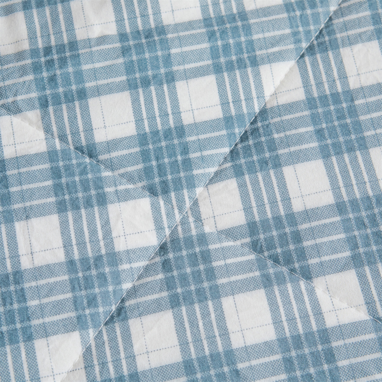 91家纺网 家纺一手货源 找家纺 梵蒂莎 【地板价】2026新品水洗棉新疆棉花夏被无印风夏被格子空调被被子被芯（需要买家秀，加微信） 澳白-蓝