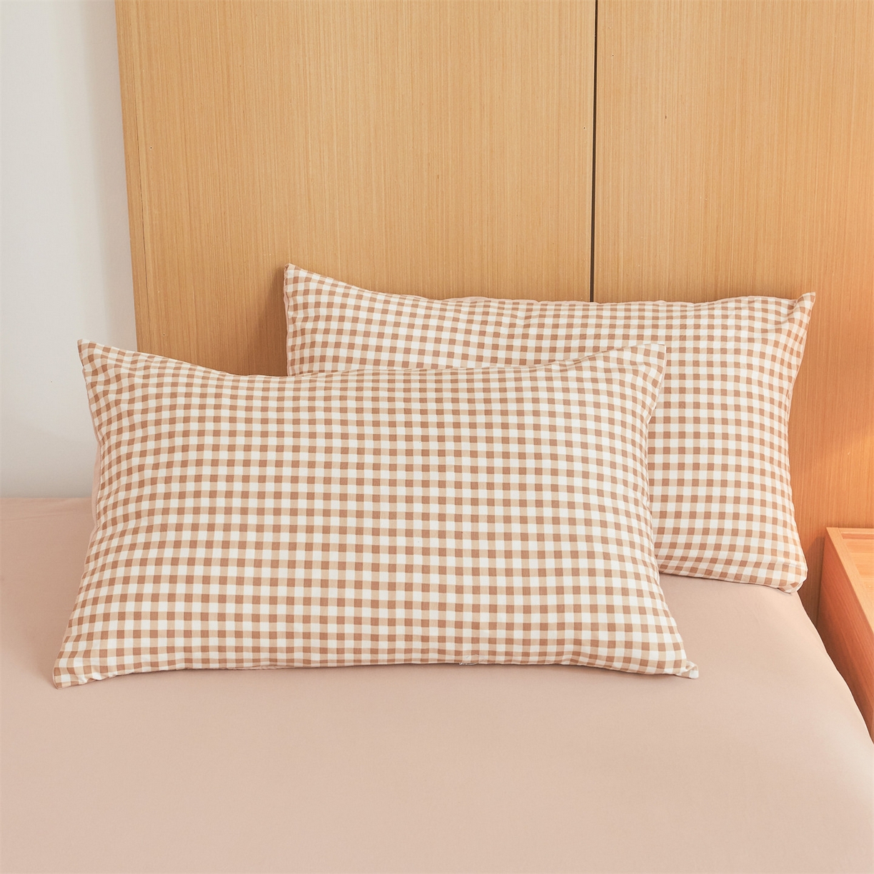 91家纺网 家纺一手货源 找家纺 梵蒂莎 【地板价】2026新品水洗棉新疆棉花夏被无印风夏被格子空调被被子被芯（需要买家秀，加微信） 浅米小格