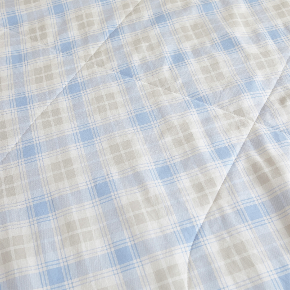 91家纺网 家纺一手货源 找家纺 梵蒂莎 【地板价】2026新品水洗棉新疆棉花夏被无印风夏被格子空调被被子被芯（需要买家秀，加微信） 遇见兰