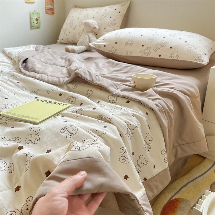 91家纺网 家纺一手货源 找家纺 （总）梵蒂莎 【地板价】2026新品水洗棉新疆棉花夏被印花夏被格子小清新空调被被子被芯（需要买家秀，加微信）