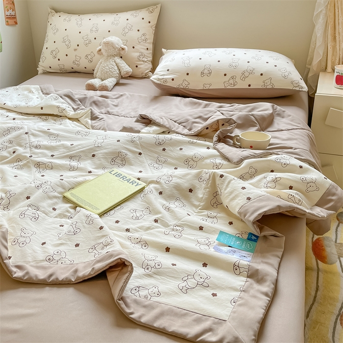 91家纺网 家纺一手货源 找家纺 （总）梵蒂莎 【地板价】2026新品水洗棉新疆棉花夏被印花夏被格子小清新空调被被子被芯（需要买家秀，加微信）