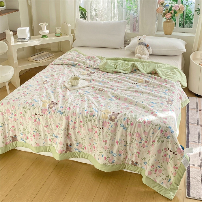 91家纺网 家纺一手货源 找家纺 梵蒂莎 【地板价】2026新品水洗棉新疆棉花夏被印花夏被格子小清新空调被被子被芯（需要买家秀，加微信） 许愿熊