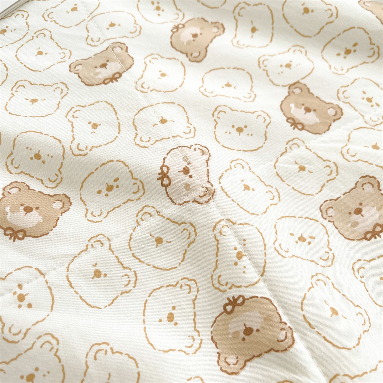 91家纺网 家纺一手货源 找家纺 梵蒂莎 【地板价】2026新品水洗棉新疆棉花夏被印花夏被格子小清新空调被被子被芯（需要买家秀，加微信） 抱抱熊