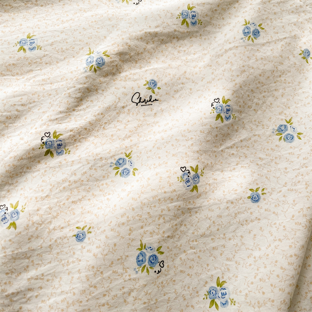 91家纺网 家纺一手货源 找家纺 梵蒂莎 【地板价】2026新品水洗棉新疆棉花夏被印花夏被格子小清新空调被被子被芯（需要买家秀，加微信） 兰花结