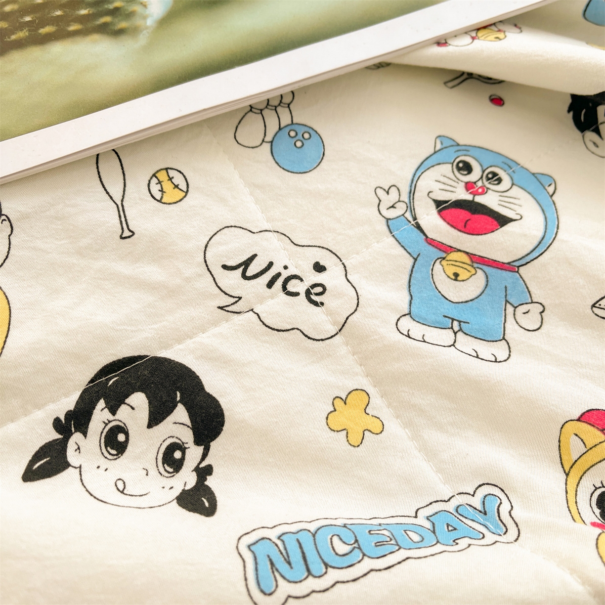 91家纺网 家纺一手货源 找家纺 梵蒂莎 【地板价】2026新品水洗棉新疆棉花夏被印花夏被格子小清新空调被被子被芯（需要买家秀，加微信） 萌萌小叮当