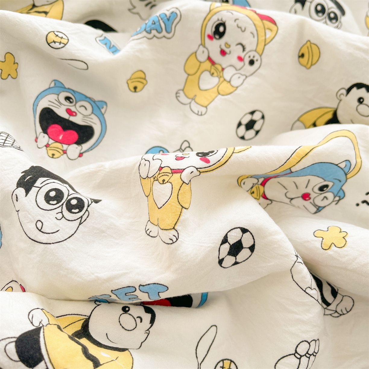 91家纺网 家纺一手货源 找家纺 梵蒂莎 【地板价】2026新品水洗棉新疆棉花夏被印花夏被格子小清新空调被被子被芯（需要买家秀，加微信） 萌萌小叮当