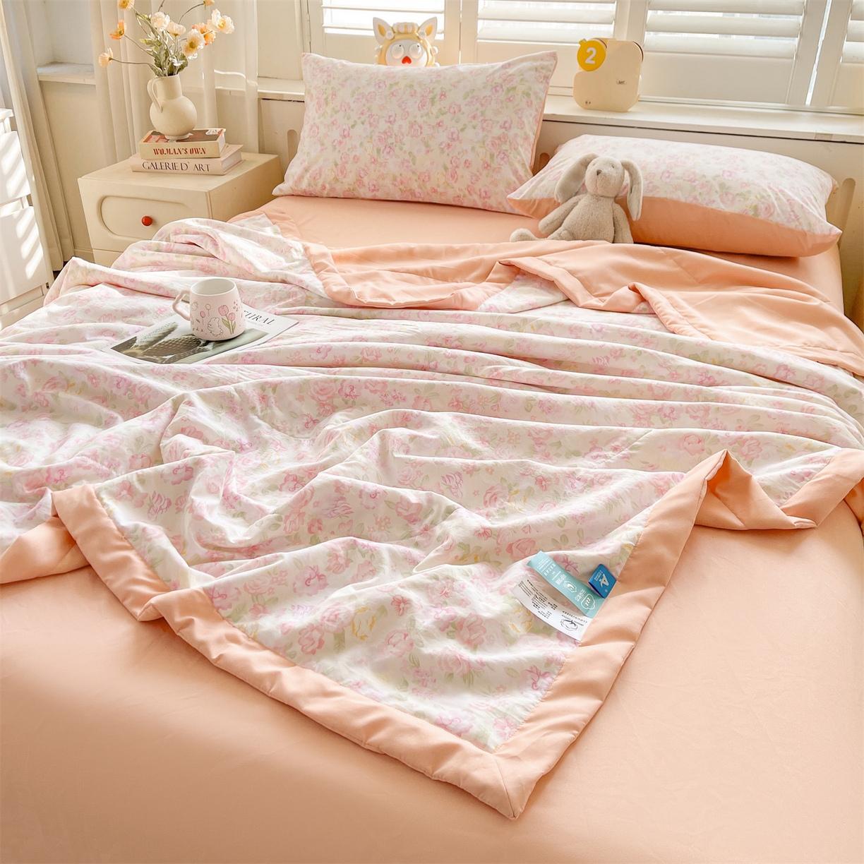 91家纺网 家纺一手货源 找家纺 梵蒂莎 【地板价】2026新品水洗棉新疆棉花夏被印花夏被格子小清新空调被被子被芯（需要买家秀，加微信） 欧若拉