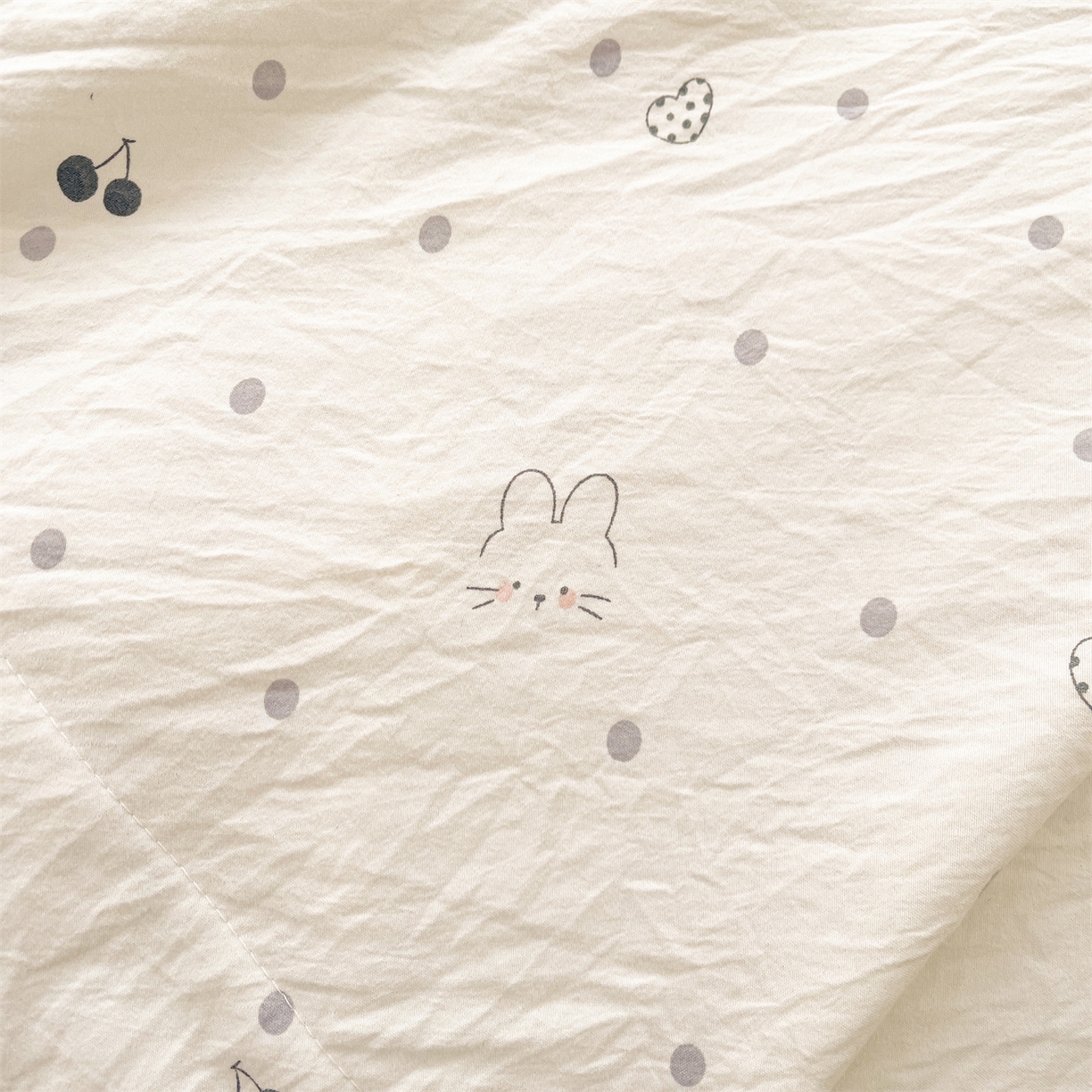 91家纺网 家纺一手货源 找家纺 梵蒂莎 【地板价】2026新品水洗棉新疆棉花夏被印花夏被格子小清新空调被被子被芯（需要买家秀，加微信） 舒芙蕾猫咪