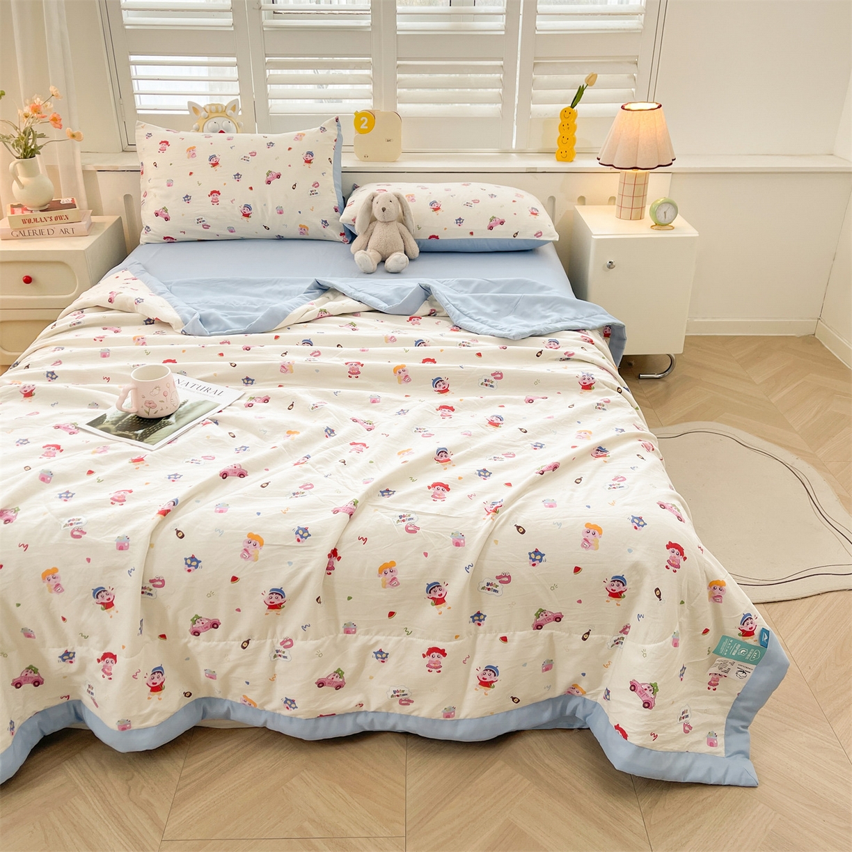 91家纺网 家纺一手货源 找家纺 梵蒂莎 【地板价】2026新品水洗棉新疆棉花夏被印花夏被格子小清新空调被被子被芯（需要买家秀，加微信） 小新控