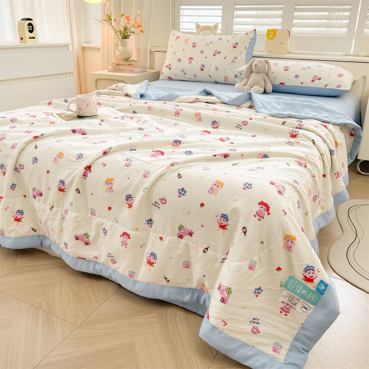 91家纺网 家纺一手货源 找家纺 梵蒂莎 【地板价】2026新品水洗棉新疆棉花夏被印花夏被格子小清新空调被被子被芯（需要买家秀，加微信） 小新控