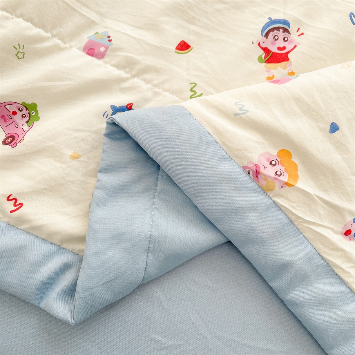 91家纺网 家纺一手货源 找家纺 梵蒂莎 【地板价】2026新品水洗棉新疆棉花夏被印花夏被格子小清新空调被被子被芯（需要买家秀，加微信） 小新控