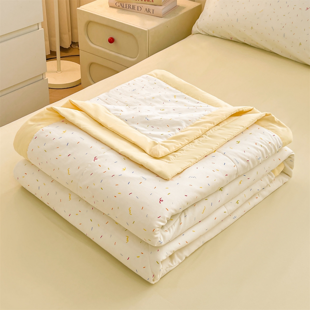 91家纺网 家纺一手货源 找家纺 梵蒂莎 【地板价】2026新品水洗棉新疆棉花夏被印花夏被格子小清新空调被被子被芯（需要买家秀，加微信） 芝士碎