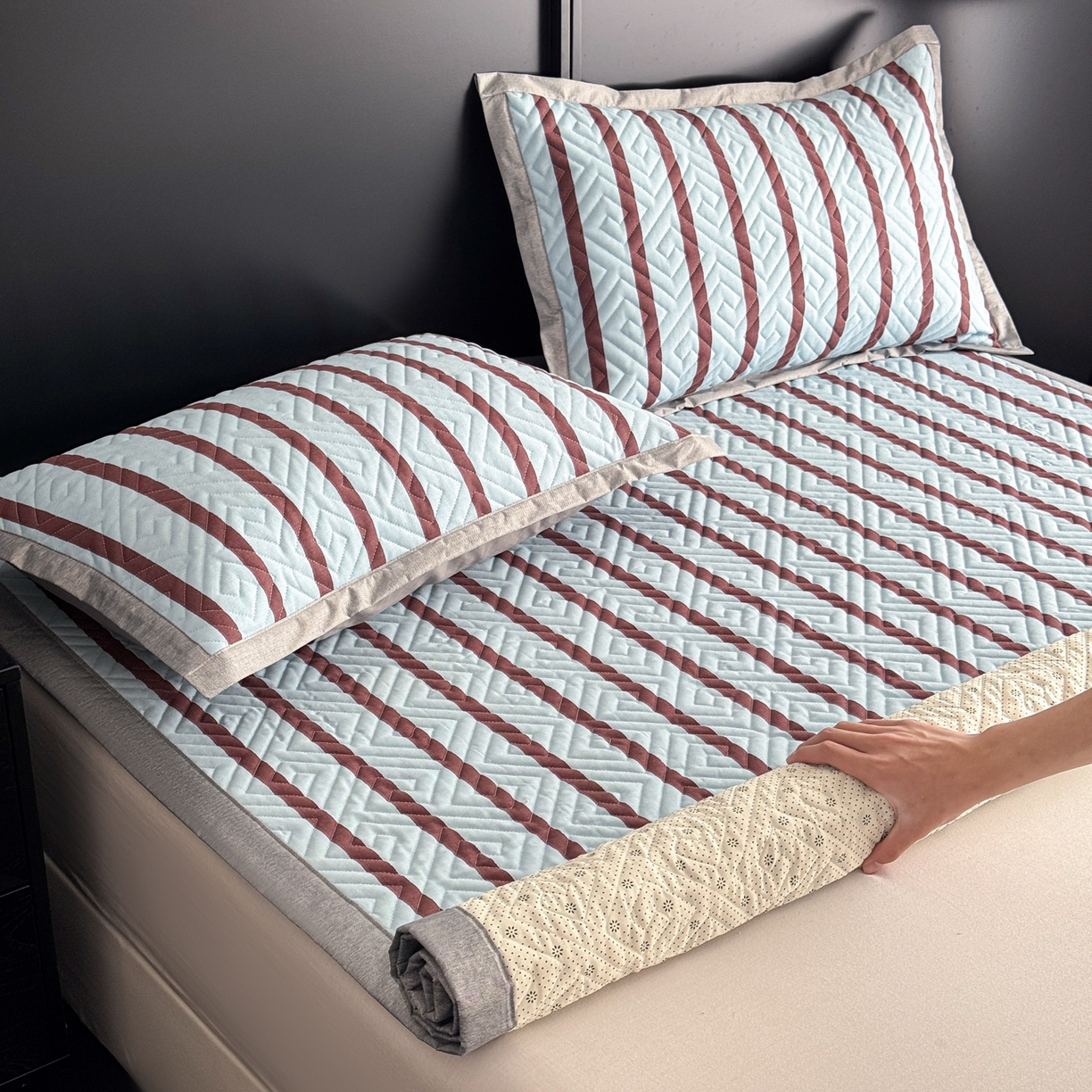 91家纺网 家纺一手货源 找家纺 （总）慕尚家纺 2026新款百百棉全棉纯棉床席老粗布凉席席子