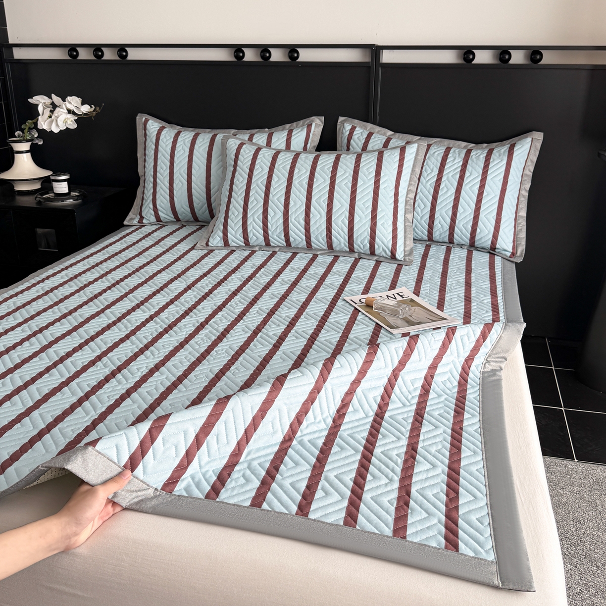 91家纺网 家纺一手货源 找家纺 慕尚家纺 2026新款百百棉全棉纯棉床席老粗布凉席席子 格律