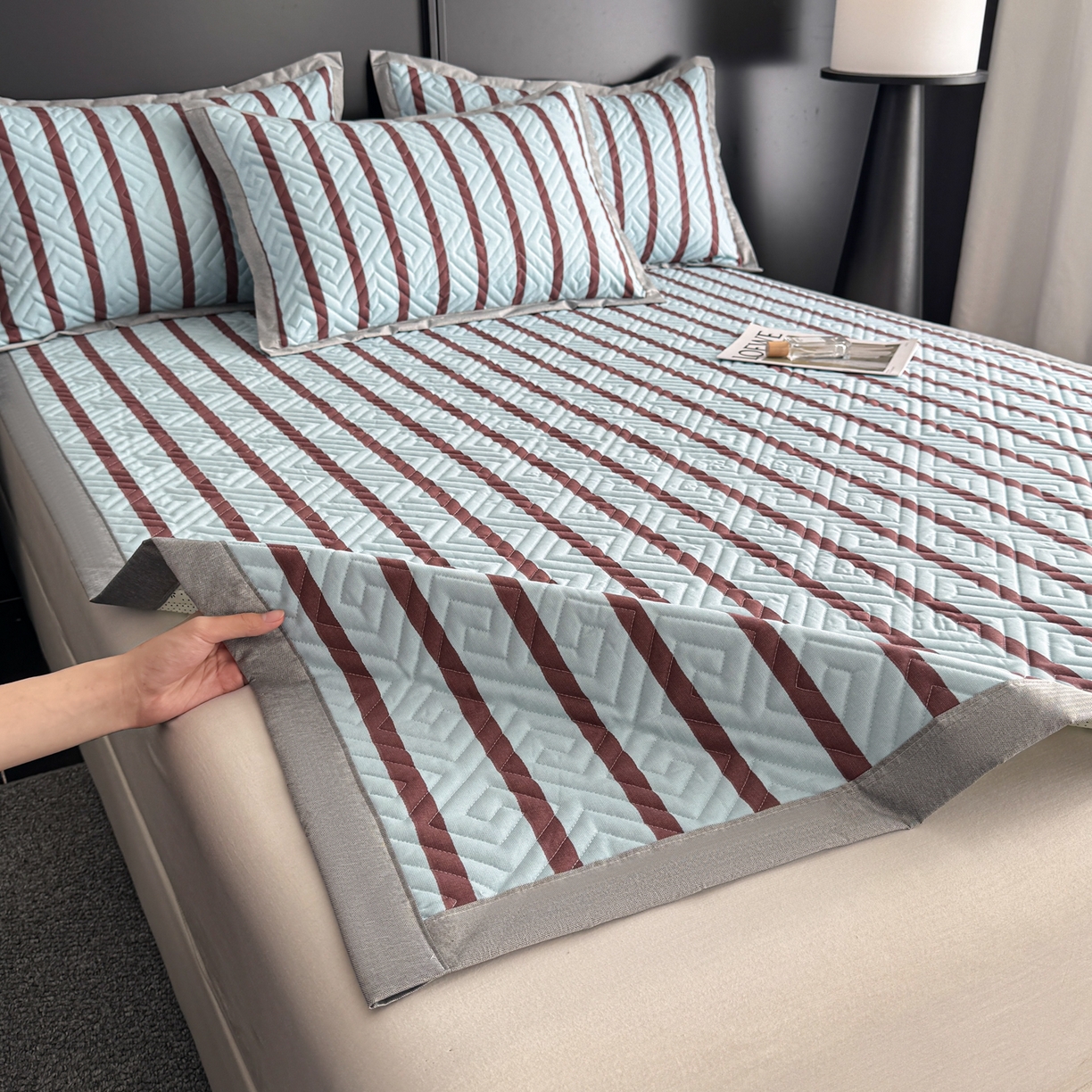 91家纺网 家纺一手货源 找家纺 慕尚家纺 2026新款百百棉全棉纯棉床席老粗布凉席席子 格律