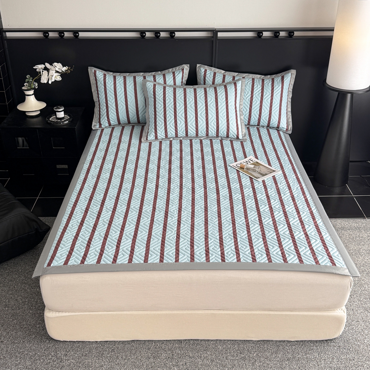 91家纺网 家纺一手货源 找家纺 慕尚家纺 2026新款百百棉全棉纯棉床席老粗布凉席席子 格律