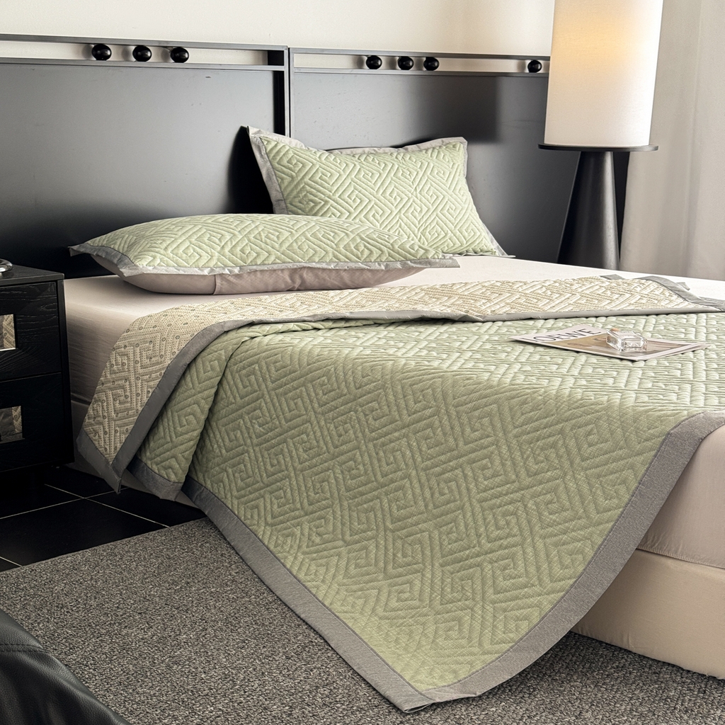 91家纺网 家纺一手货源 找家纺 慕尚家纺 2026新款百百棉全棉纯棉床席老粗布凉席席子 简希 绿