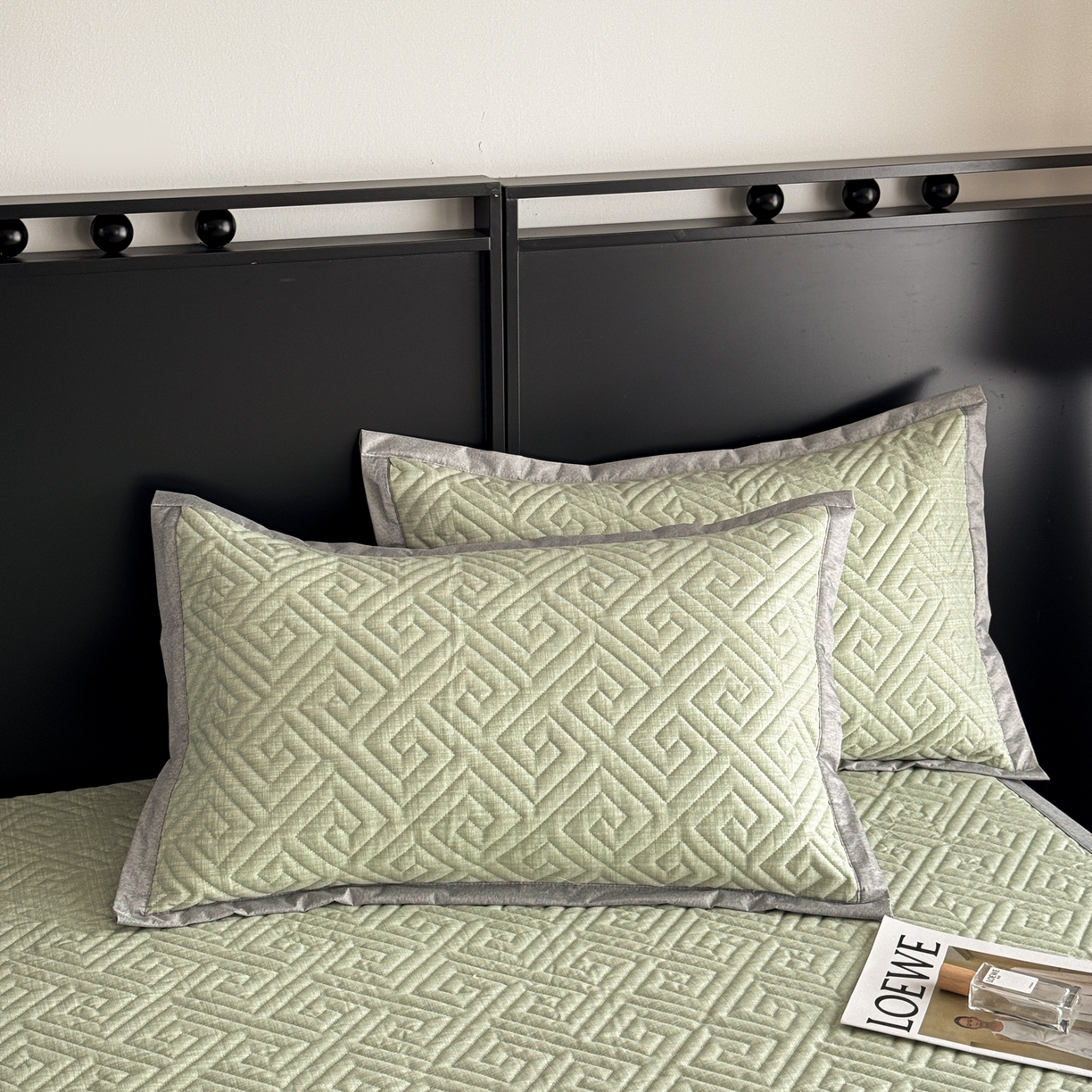 91家纺网 家纺一手货源 找家纺 慕尚家纺 2026新款百百棉全棉纯棉床席老粗布凉席席子 简希 绿