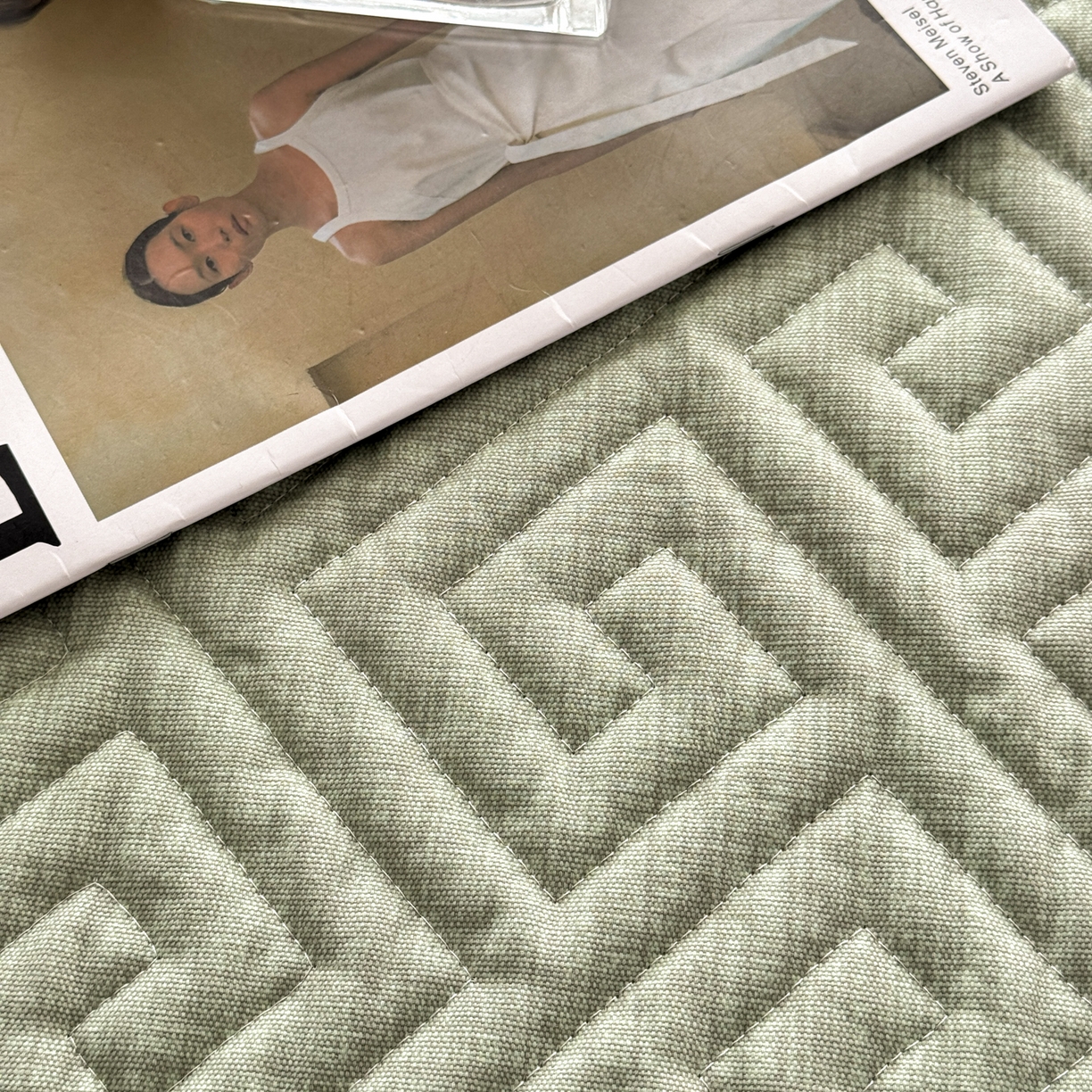 91家纺网 家纺一手货源 找家纺 慕尚家纺 2026新款百百棉全棉纯棉床席老粗布凉席席子 简希 绿