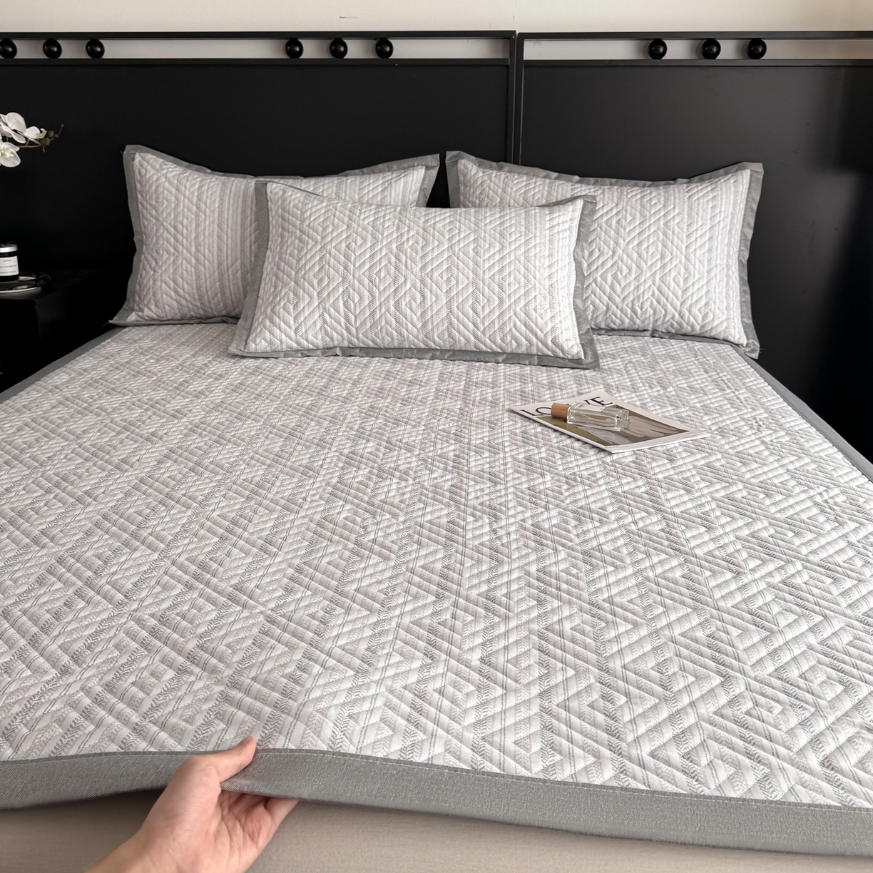 慕尚家纺 2026新款百百棉全棉纯棉床席老粗布凉席席子 简希 米灰