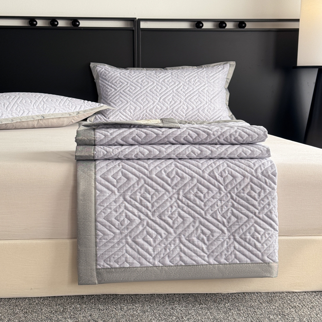 91家纺网 家纺一手货源 找家纺 慕尚家纺 2026新款百百棉全棉纯棉床席老粗布凉席席子 简希 深灰