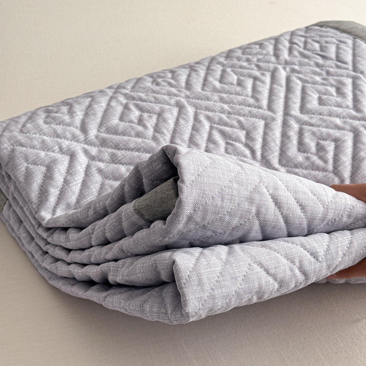 91家纺网 家纺一手货源 找家纺 慕尚家纺 2026新款百百棉全棉纯棉床席老粗布凉席席子 简希 深灰