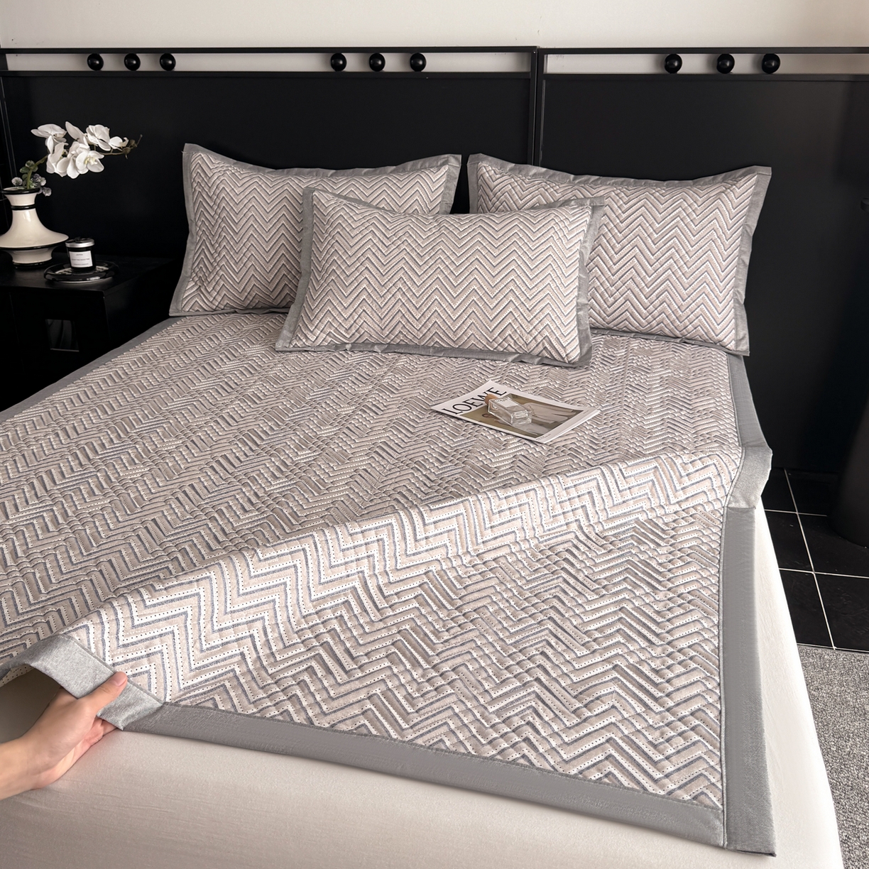 91家纺网 家纺一手货源 找家纺 慕尚家纺 2026新款百百棉全棉纯棉床席老粗布凉席席子 简约