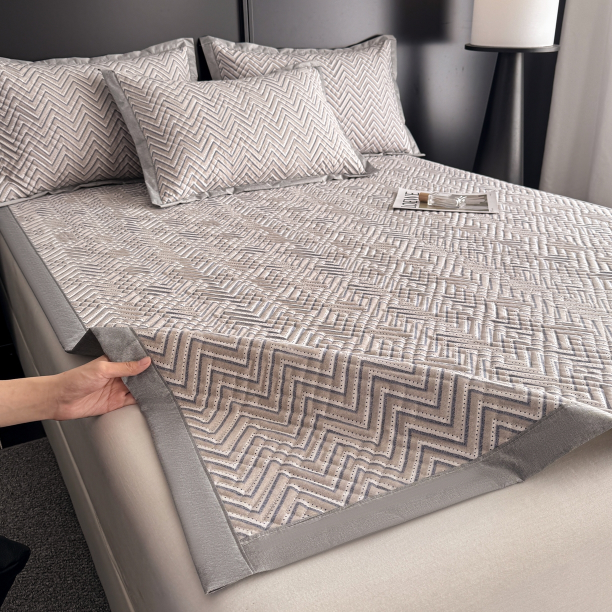 91家纺网 家纺一手货源 找家纺 慕尚家纺 2026新款百百棉全棉纯棉床席老粗布凉席席子 简约