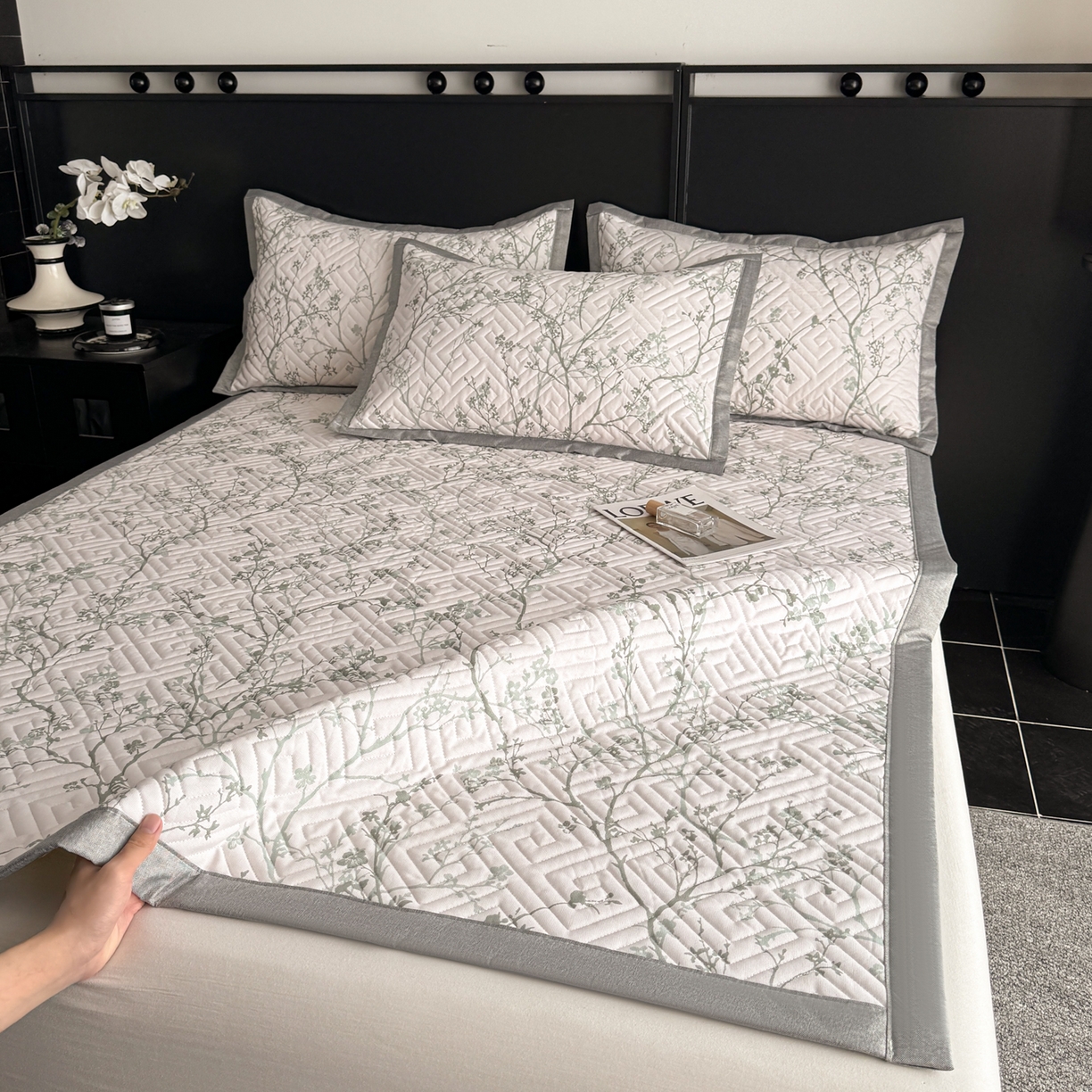 91家纺网 家纺一手货源 找家纺 慕尚家纺 2026新款百百棉全棉纯棉床席老粗布凉席席子 九枝里