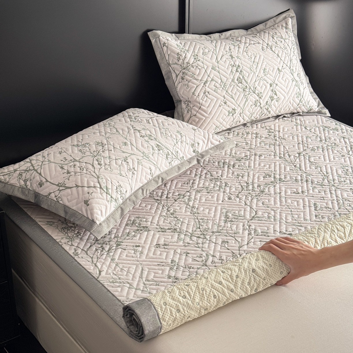 91家纺网 家纺一手货源 找家纺 慕尚家纺 2026新款百百棉全棉纯棉床席老粗布凉席席子 九枝里