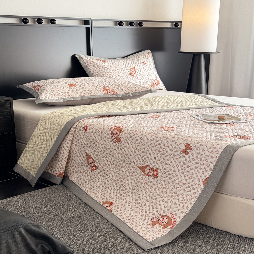 91家纺网 家纺一手货源 找家纺 慕尚家纺 2026新款百百棉全棉纯棉床席老粗布凉席席子 开心凯莉