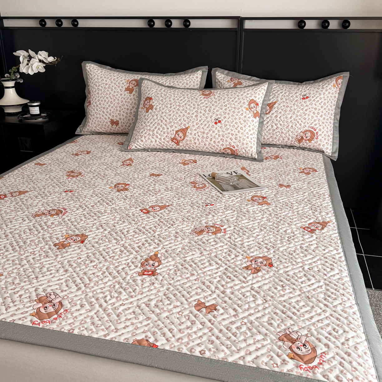 91家纺网 家纺一手货源 找家纺 慕尚家纺 2026新款百百棉全棉纯棉床席老粗布凉席席子 开心凯莉