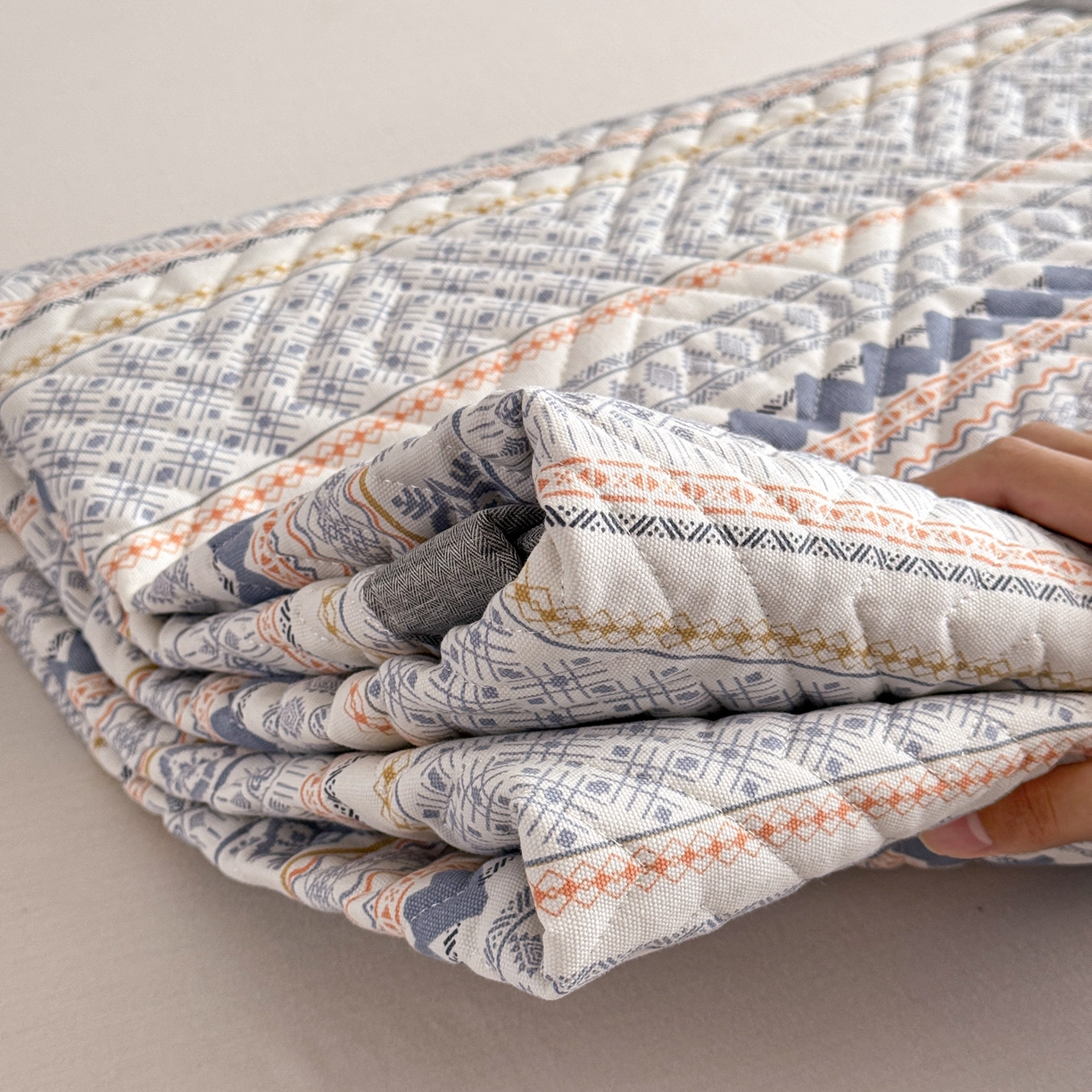 91家纺网 家纺一手货源 找家纺 慕尚家纺 2026新款百百棉全棉纯棉床席老粗布凉席席子 拉蒙爱心