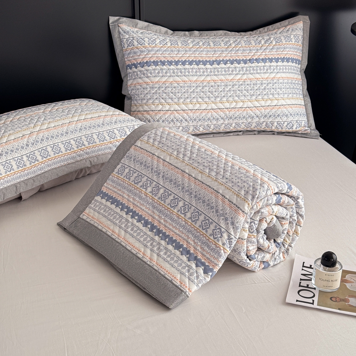 91家纺网 家纺一手货源 找家纺 慕尚家纺 2026新款百百棉全棉纯棉床席老粗布凉席席子 拉蒙爱心