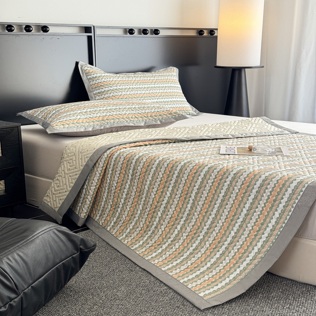 91家纺网 家纺一手货源 找家纺 慕尚家纺 2026新款百百棉全棉纯棉床席老粗布凉席席子 米素