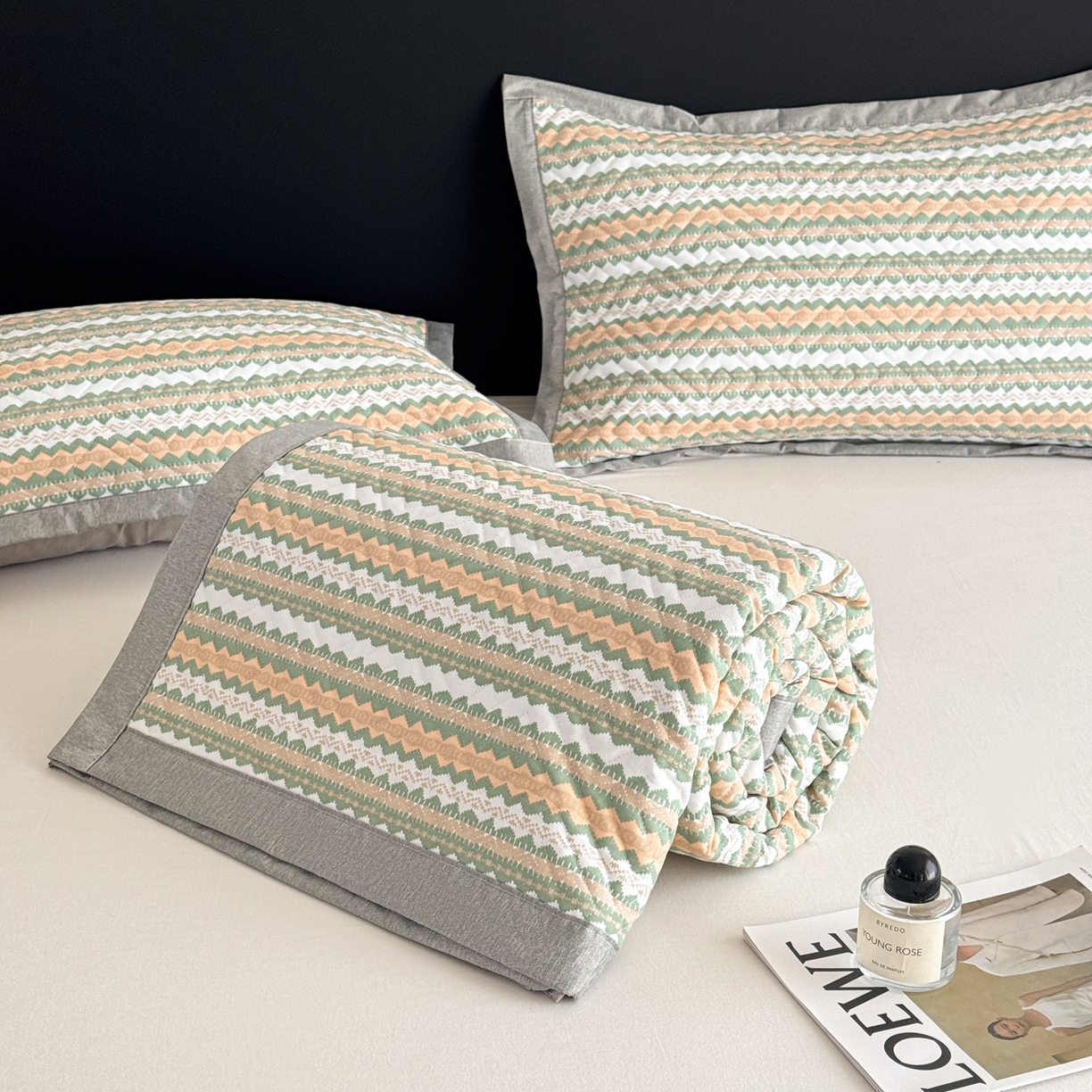 91家纺网 家纺一手货源 找家纺 慕尚家纺 2026新款百百棉全棉纯棉床席老粗布凉席席子 米素