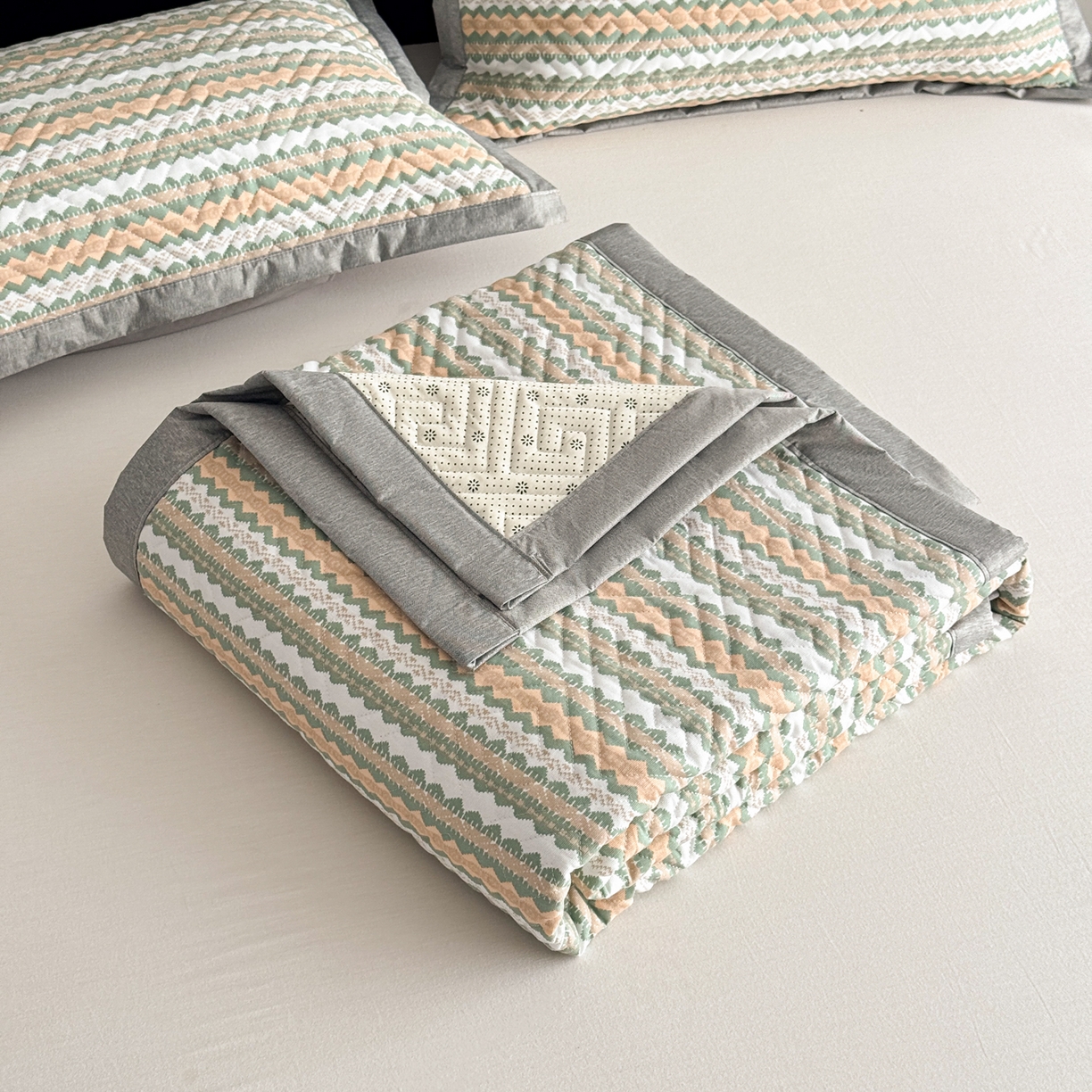 91家纺网 家纺一手货源 找家纺 慕尚家纺 2026新款百百棉全棉纯棉床席老粗布凉席席子 米素