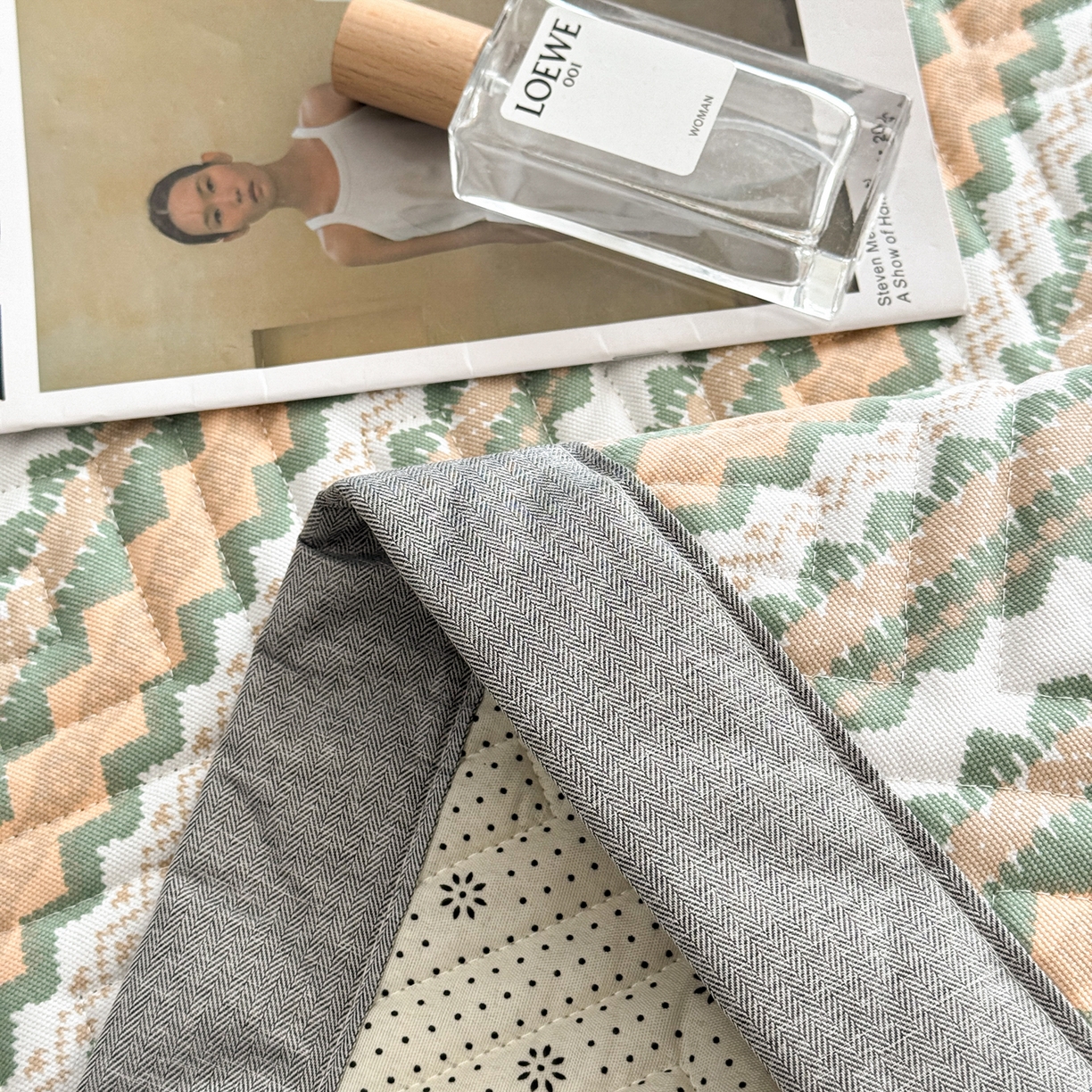 91家纺网 家纺一手货源 找家纺 慕尚家纺 2026新款百百棉全棉纯棉床席老粗布凉席席子 米素