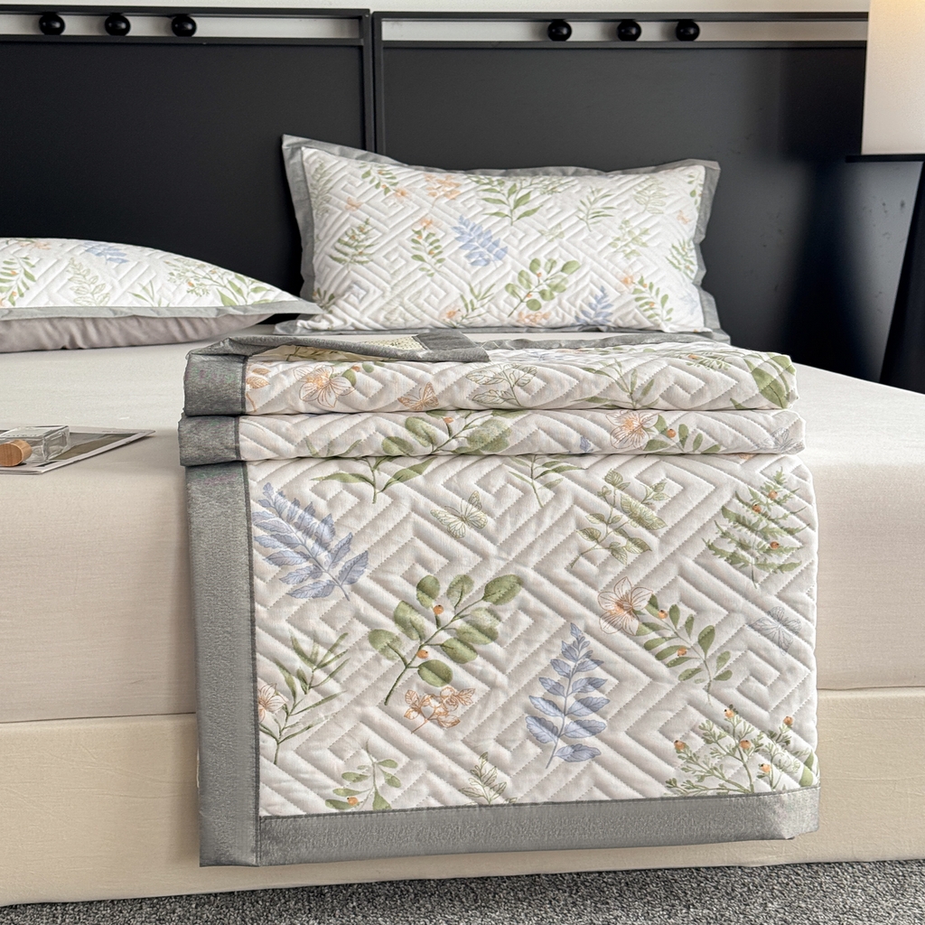 91家纺网 家纺一手货源 找家纺 慕尚家纺 2026新款百百棉全棉纯棉床席老粗布凉席席子 墨羽